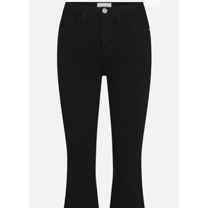 FRAME Jeans Womens Size 27 Black High Waist Stretch Le Crop Mini Boot Casual Fit